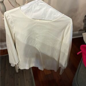 Lafayette 148 New York Cream Blouse